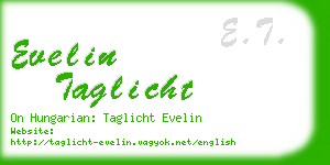evelin taglicht business card
